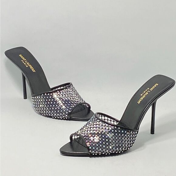 Saint Laurent Luz Mules In Mesh With Rhinestones size 39 - Picture 8 of 13